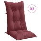 vidaXL Hochlehner-Auflagen 2 Stk. Melange Weinrot 120x50x7 cm Stoff vidaXL Hochlehner-Auflagen 2 Stk. Melange Weinrot 120x50x7 cm Stoff