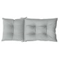vidaXL Hochlehner-Auflagen 2 Stk. Melange Hellgrau 120x50x7 cm Stoff vidaXL Hochlehner-Auflagen 2 Stk. Melange Hellgrau 120x50x7 cm Stoff