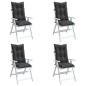 vidaXL Hochlehner-Auflagen 4 Stk. Melange Anthrazit 120x50x7 cm Stoff vidaXL Hochlehner-Auflagen 4 Stk. Melange Anthrazit 120x50x7 cm Stoff