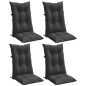 vidaXL Hochlehner-Auflagen 4 Stk. Melange Anthrazit 120x50x7 cm Stoff vidaXL Hochlehner-Auflagen 4 Stk. Melange Anthrazit 120x50x7 cm Stoff