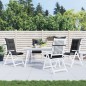 vidaXL Hochlehner-Auflagen 4 Stk. Melange Anthrazit 120x50x7 cm Stoff vidaXL Hochlehner-Auflagen 4 Stk. Melange Anthrazit 120x50x7 cm Stoff
