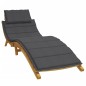 vidaXL Sonnenliegen-Auflage Melange Anthrazit 186x58x3 cm Stoff vidaXL Sonnenliegen-Auflage Melange Anthrazit 186x58x3 cm Stoff