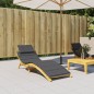 vidaXL Sonnenliegen-Auflage Melange Anthrazit 186x58x3 cm Stoff vidaXL Sonnenliegen-Auflage Melange Anthrazit 186x58x3 cm Stoff