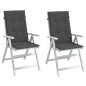 vidaXL Hochlehner-Auflagen 2 Stk. Melange Anthrazit 120x50x4 cm Stoff vidaXL Hochlehner-Auflagen 2 Stk. Melange Anthrazit 120x50x4 cm Stoff