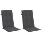 vidaXL Hochlehner-Auflagen 2 Stk. Melange Anthrazit 120x50x4 cm Stoff vidaXL Hochlehner-Auflagen 2 Stk. Melange Anthrazit 120x50x4 cm Stoff
