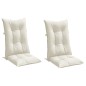 vidaXL Hochlehner-Auflagen 2 Stk. Melange Creme 120x50x7 cm Stoff vidaXL Hochlehner-Auflagen 2 Stk. Melange Creme 120x50x7 cm Stoff