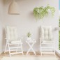 vidaXL Hochlehner-Auflagen 2 Stk. Melange Creme 120x50x7 cm Stoff vidaXL Hochlehner-Auflagen 2 Stk. Melange Creme 120x50x7 cm Stoff