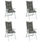 vidaXL Hochlehner-Auflagen 4 Stk. Melange Dunkelgrau 120x50x7 cm Stoff vidaXL Hochlehner-Auflagen 4 Stk. Melange Dunkelgrau 120x50x7 cm Stoff