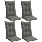 vidaXL Hochlehner-Auflagen 4 Stk. Melange Dunkelgrau 120x50x7 cm Stoff vidaXL Hochlehner-Auflagen 4 Stk. Melange Dunkelgrau 120x50x7 cm Stoff