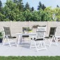 vidaXL Hochlehner-Auflagen 4 Stk. Melange Dunkelgrau 120x50x7 cm Stoff vidaXL Hochlehner-Auflagen 4 Stk. Melange Dunkelgrau 120x50x7 cm Stoff