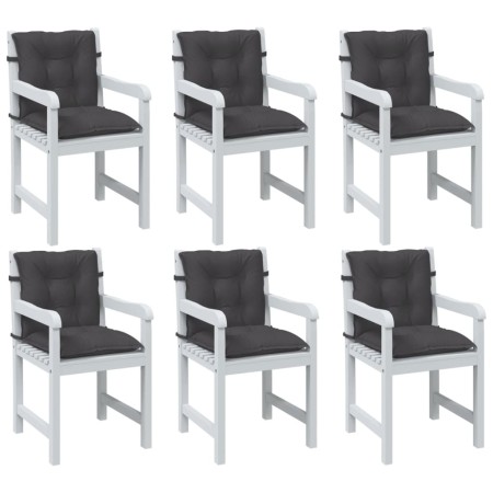 vidaXL Niedriglehner-Auflagen 6 Stk Melange Anthrazit 100x50x7cm Stoff