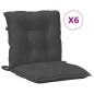 vidaXL Niedriglehner-Auflagen 6 Stk Melange Anthrazit 100x50x7cm Stoff vidaXL Niedriglehner-Auflagen 6 Stk Melange Anthrazit 100x50x7cm Stoff