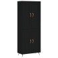 Highboard Schwarz 69,5x34x180 cm Holzwerkstoff Highboard Schwarz 69,5x34x180 cm Holzwerkstoff