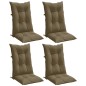 vidaXL Hochlehner-Auflagen 4 Stk. Melange Taupe 120x50x7 cm Stoff vidaXL Hochlehner-Auflagen 4 Stk. Melange Taupe 120x50x7 cm Stoff