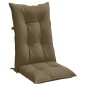 vidaXL Hochlehner-Auflagen 4 Stk. Melange Taupe 120x50x7 cm Stoff vidaXL Hochlehner-Auflagen 4 Stk. Melange Taupe 120x50x7 cm Stoff