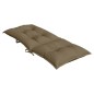 vidaXL Hochlehner-Auflagen 4 Stk. Melange Taupe 120x50x7 cm Stoff vidaXL Hochlehner-Auflagen 4 Stk. Melange Taupe 120x50x7 cm Stoff
