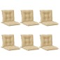 vidaXL Niedriglehner-Auflagen 6 Stk. Melange Beige 100x50x7 cm Stoff vidaXL Niedriglehner-Auflagen 6 Stk. Melange Beige 100x50x7 cm Stoff