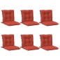 vidaXL Niedriglehner-Auflagen 6 Stk. Melange Rot 100x50x7 cm Stoff vidaXL Niedriglehner-Auflagen 6 Stk. Melange Rot 100x50x7 cm Stoff