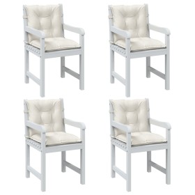 vidaXL Niedriglehner-Auflagen 4 Stk. Melange Creme 100x50x7 cm Stoff