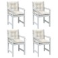 vidaXL Niedriglehner-Auflagen 4 Stk. Melange Creme 100x50x7 cm Stoff vidaXL Niedriglehner-Auflagen 4 Stk. Melange Creme 100x50x7 cm Stoff