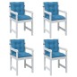 vidaXL Niedriglehner-Auflagen 4 Stk. Melange Blau 100x50x7 cm Stoff vidaXL Niedriglehner-Auflagen 4 Stk. Melange Blau 100x50x7 cm Stoff