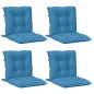 vidaXL Niedriglehner-Auflagen 4 Stk. Melange Blau 100x50x7 cm Stoff vidaXL Niedriglehner-Auflagen 4 Stk. Melange Blau 100x50x7 cm Stoff