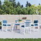vidaXL Niedriglehner-Auflagen 4 Stk. Melange Blau 100x50x7 cm Stoff vidaXL Niedriglehner-Auflagen 4 Stk. Melange Blau 100x50x7 cm Stoff