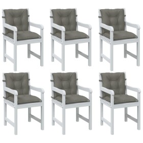 vidaXL Niedriglehner-Auflagen 6 Stk. Dunkelgrau 100x50x7 cm Stoff