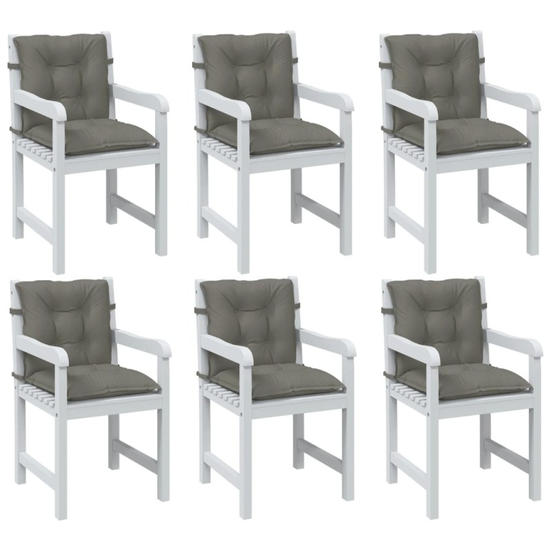 vidaXL Niedriglehner-Auflagen 6 Stk. Dunkelgrau 100x50x7 cm Stoff vidaXL Niedriglehner-Auflagen 6 Stk. Dunkelgrau 100x50x7 cm Stoff