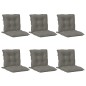 vidaXL Niedriglehner-Auflagen 6 Stk. Dunkelgrau 100x50x7 cm Stoff vidaXL Niedriglehner-Auflagen 6 Stk. Dunkelgrau 100x50x7 cm Stoff