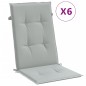 vidaXL Hochlehner-Auflagen 6 Stk. Melange Hellgrau 120x50x4 cm Stoff vidaXL Hochlehner-Auflagen 6 Stk. Melange Hellgrau 120x50x4 cm Stoff