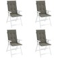 vidaXL Hochlehner-Auflagen 4 Stk. Melange Dunkelgrau 120x50x4 cm Stoff vidaXL Hochlehner-Auflagen 4 Stk. Melange Dunkelgrau 120x50x4 cm Stoff