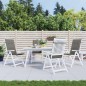 vidaXL Hochlehner-Auflagen 4 Stk. Melange Dunkelgrau 120x50x4 cm Stoff vidaXL Hochlehner-Auflagen 4 Stk. Melange Dunkelgrau 120x50x4 cm Stoff