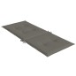 vidaXL Hochlehner-Auflagen 4 Stk. Melange Dunkelgrau 120x50x4 cm Stoff vidaXL Hochlehner-Auflagen 4 Stk. Melange Dunkelgrau 120x50x4 cm Stoff