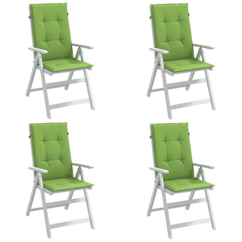 vidaXL Hochlehner-Auflagen 4 Stk. Melange Grün 120x50x4 cm Stoff vidaXL Hochlehner-Auflagen 4 Stk. Melange Grün 120x50x4 cm Stoff
