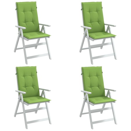 vidaXL Hochlehner-Auflagen 4 Stk. Melange Grün 120x50x4 cm Stoff
