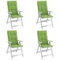 vidaXL Hochlehner-Auflagen 4 Stk. Melange Grün 120x50x4 cm Stoff vidaXL Hochlehner-Auflagen 4 Stk. Melange Grün 120x50x4 cm Stoff