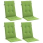 vidaXL Hochlehner-Auflagen 4 Stk. Melange Grün 120x50x4 cm Stoff vidaXL Hochlehner-Auflagen 4 Stk. Melange Grün 120x50x4 cm Stoff