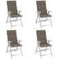 vidaXL Hochlehner-Auflagen 4 Stk. Melange Taupe 120x50x4 cm Stoff vidaXL Hochlehner-Auflagen 4 Stk. Melange Taupe 120x50x4 cm Stoff