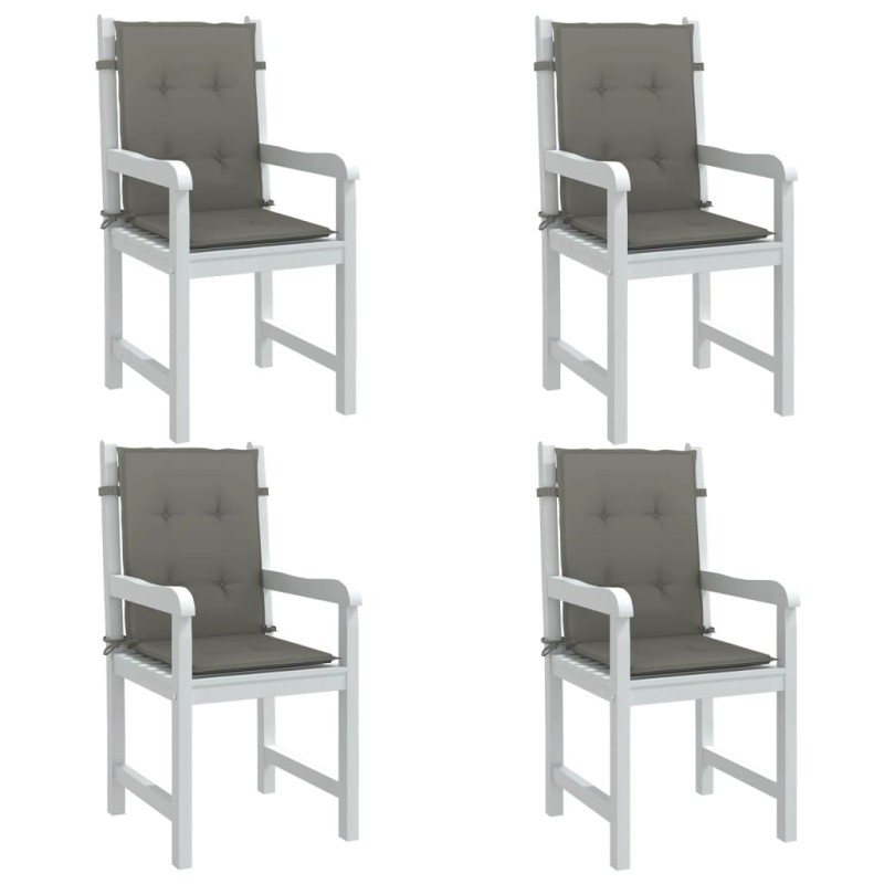 vidaXL Niedriglehner-Auflagen 4 Stk. Dunkelgrau 100x50x4 cm Stoff vidaXL Niedriglehner-Auflagen 4 Stk. Dunkelgrau 100x50x4 cm Stoff