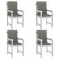 vidaXL Niedriglehner-Auflagen 4 Stk. Dunkelgrau 100x50x4 cm Stoff vidaXL Niedriglehner-Auflagen 4 Stk. Dunkelgrau 100x50x4 cm Stoff