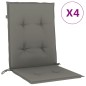 vidaXL Niedriglehner-Auflagen 4 Stk. Dunkelgrau 100x50x4 cm Stoff vidaXL Niedriglehner-Auflagen 4 Stk. Dunkelgrau 100x50x4 cm Stoff