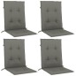 vidaXL Niedriglehner-Auflagen 4 Stk. Dunkelgrau 100x50x4 cm Stoff vidaXL Niedriglehner-Auflagen 4 Stk. Dunkelgrau 100x50x4 cm Stoff