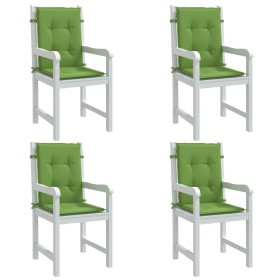 vidaXL Niedriglehner-Auflagen 4 Stk. Melange Grün 100x50x4 cm Stoff