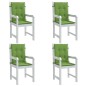 vidaXL Niedriglehner-Auflagen 4 Stk. Melange Grün 100x50x4 cm Stoff vidaXL Niedriglehner-Auflagen 4 Stk. Melange Grün 100x50x4 cm Stoff