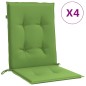vidaXL Niedriglehner-Auflagen 4 Stk. Melange Grün 100x50x4 cm Stoff vidaXL Niedriglehner-Auflagen 4 Stk. Melange Grün 100x50x4 cm Stoff