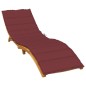 vidaXL Sonnenliegen-Auflage Melange Weinrot 200x60x4 cm Stoff vidaXL Sonnenliegen-Auflage Melange Weinrot 200x60x4 cm Stoff