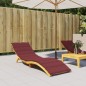 vidaXL Sonnenliegen-Auflage Melange Weinrot 200x60x4 cm Stoff vidaXL Sonnenliegen-Auflage Melange Weinrot 200x60x4 cm Stoff