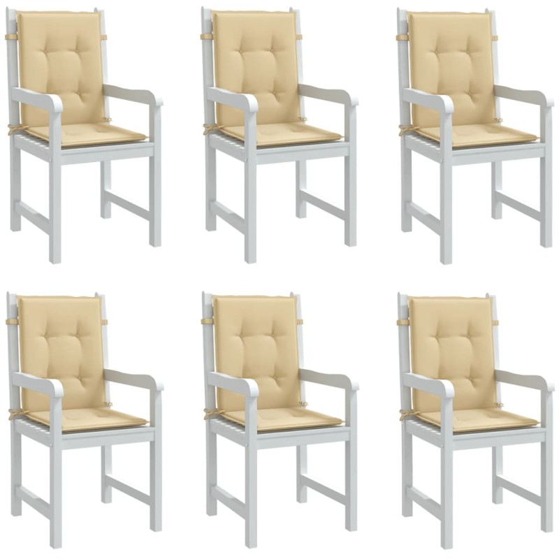 vidaXL Niedriglehner-Auflagen 6 Stk. Melange Beige 100x50x4 cm Stoff vidaXL Niedriglehner-Auflagen 6 Stk. Melange Beige 100x50x4 cm Stoff
