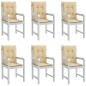 vidaXL Niedriglehner-Auflagen 6 Stk. Melange Beige 100x50x4 cm Stoff vidaXL Niedriglehner-Auflagen 6 Stk. Melange Beige 100x50x4 cm Stoff